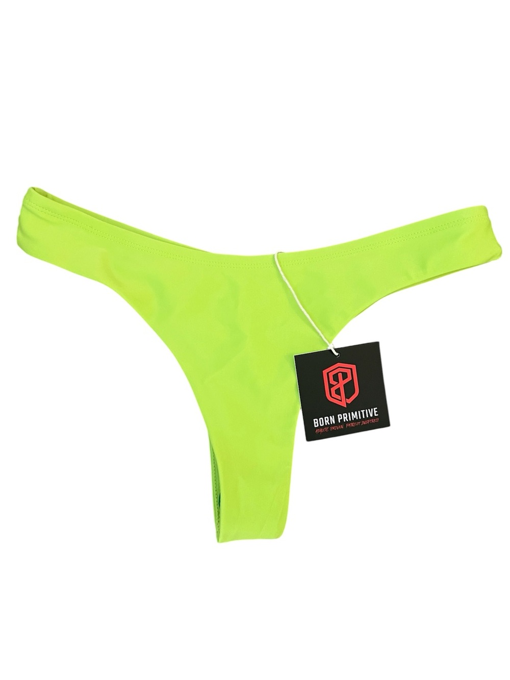 Born Primitive Women’s Sun Seeker Cheeky Thong Swim Bottoms ONLY (Lime) - XS